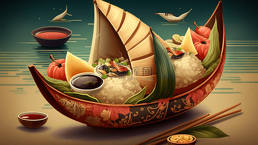 端午节粽子船