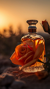 漂亮的香水瓶背景图片_香水透明玻璃
