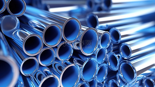 主图曲线背景图片_抽象钢铝管金属管的 3D 设计