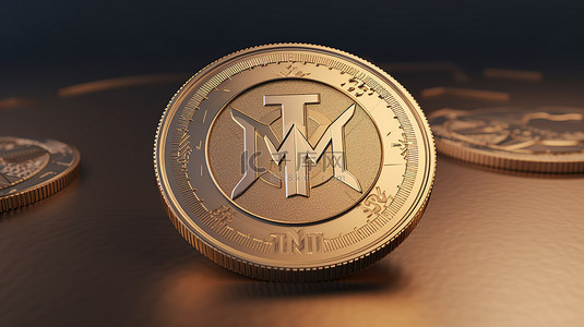 通过 MNT 图格里克硬币符号交换蒙古货币 m 的 3D 插图探索金融和投资
