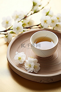 花茶菜單背景图片_一碗一碗樱花茶