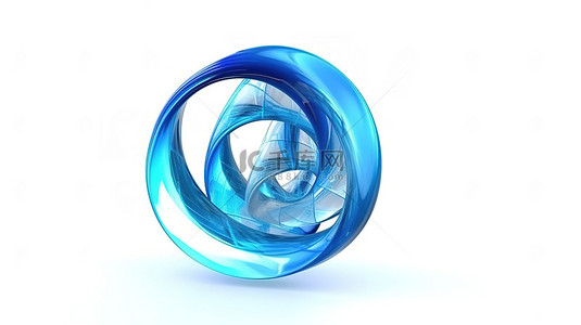 3d 蓝色螺旋图的渲染