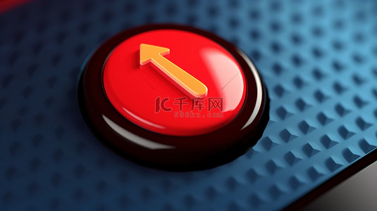 光控制背景图片_带鼠标手形光标的红色恐慌按钮的 3D 插图