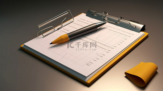 写论文背景图片_关键业务库存必须具备的清单的 3D 渲染