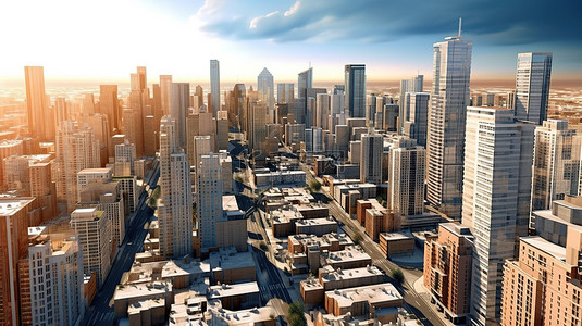 越野背景图片_3D 渲染的城市融合