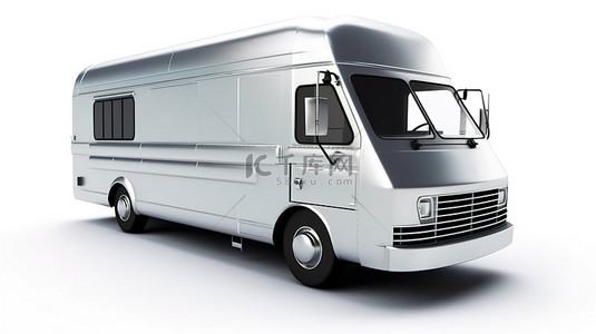 卡货车背景图片_一辆货车的白色 3d 渲染