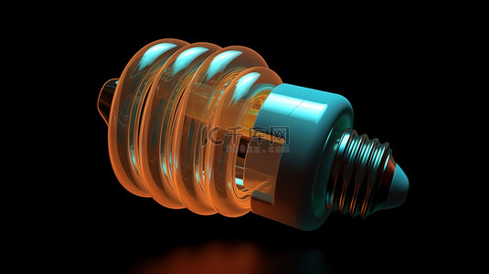 背景用电背景图片_管状节能灯泡的电力概念逼真 3D 渲染