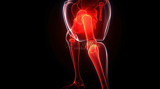 膝盖骨骼背景图片_膝盖在 3D 可视化中感到不适的数字描述