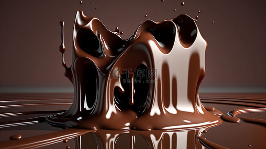 巧克力甜点融化背景