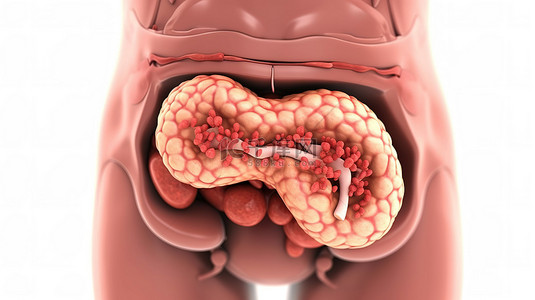人体的胃背景图片_隔离在白色 3d 渲染的胃经历疼痛