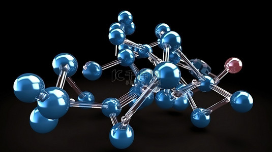生物化学实验室背景图片_在科学结构中旋转 3d 渲染的 dna 分子