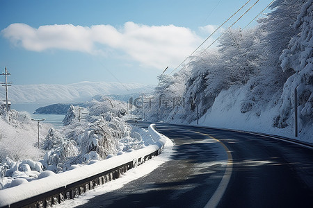 日本大阪冬季雪路