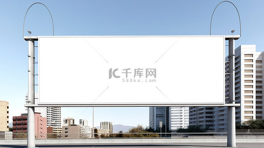 路牌路牌背景图片_白色背景上的空广告牌的 3d 渲染