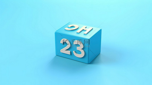 浅蓝色背景上的蓝晶石 4 月 13 日 3d 渲染日历图标