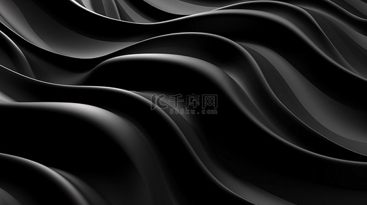 渲染的 3d 黑色抽象背景