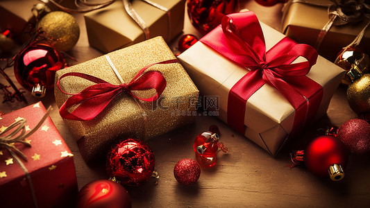 圣诞节礼物盒子背景图片_圣诞节礼物包装