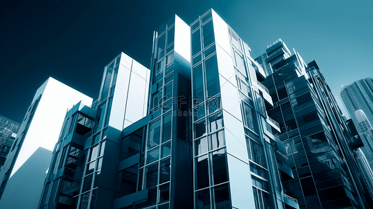 现代建筑高楼背景图片_玻璃幕墙现代建筑背景