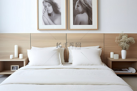 幸福背景图片_一间美丽的白色卧室装饰
