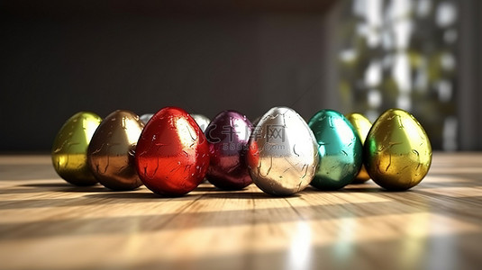 快乐的假期背景图片_3D 渲染的复活节彩蛋非常适合您的假期内容