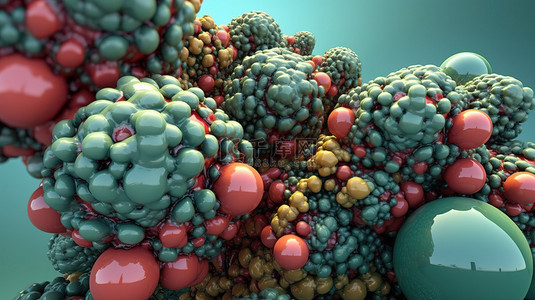 线组合背景图片_抽象艺术组合超现实主义飞行橡胶球球体和 3D 渲染中的气泡