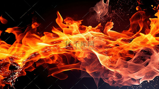 火焰爆炸爆炸背景图片_移动火焰 3D 体验