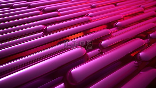 使用 3D 渲染创建的紫色和粉色色调的抽象几何背景