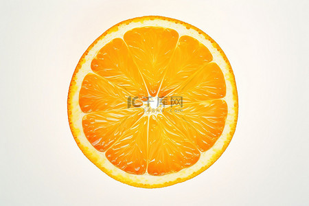 一个橙子，里面有一片