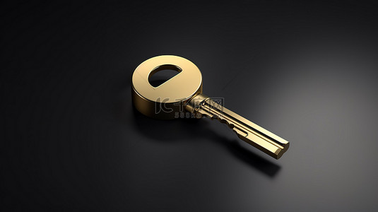 ui房子背景图片_单色背景与一把金钥匙 ui ux 界面的简约 3D 对象设计