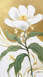 典雅素材背景图片_高奢精致典雅的白金花朵春天花朵素材