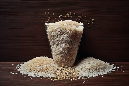 仁字背景图片_米饭这个词是用白米和糙米写出来的