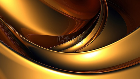 3d 渲染抽象金色背景