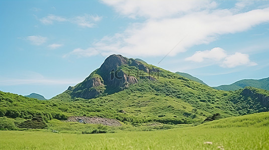 中秋菊盛开背景图片_山公园山峰和绿草环绕