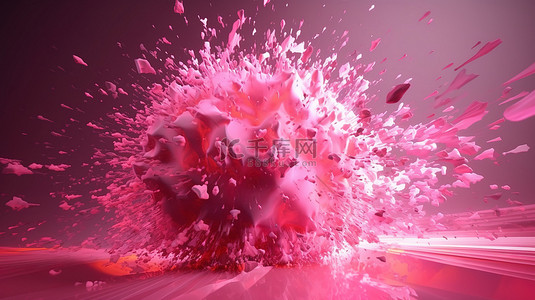 放射光线光线背景图片_在 3d 中呈现的抽象粉红色爆炸射线