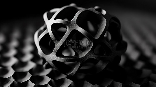 黑科技背景黑色背景图片_3D打印的黑色抽象形式