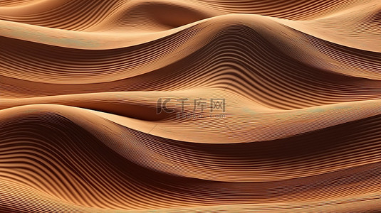 沙漠背景背景图片_抽象沙波 3D 渲染的雕刻景观极端特写