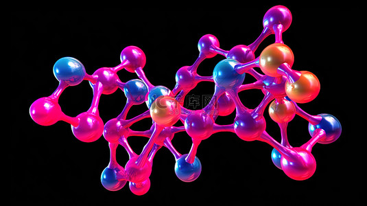 具有剪切路径的蛋氨酸分子结构的 3d 插图