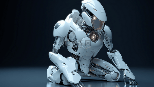 人工智能立体装饰背景图片_机器人智能机器人人形机器