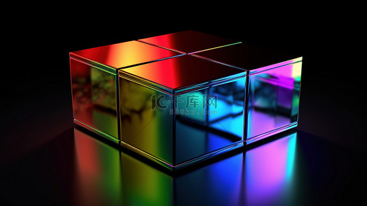 暗反射 3d RGB 框