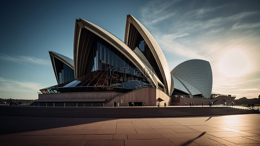 澳洲歌剧院背景图片_悉尼歌剧院旅行景点背景