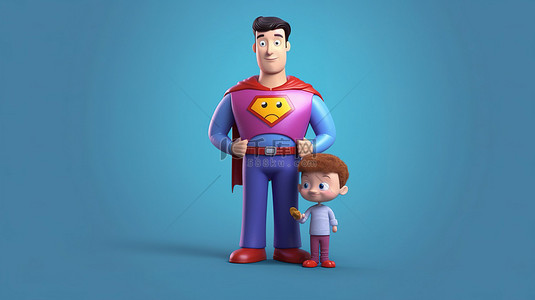 超人奥特曼打怪兽背景图片_单亲父亲以令人惊叹的 3D 插图征服世界