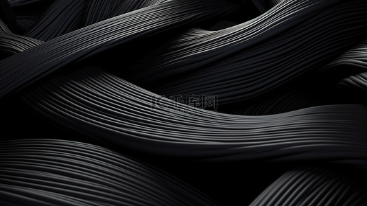 雾霾蓝纤维纸背景图片_扭曲纤维黑色抽象背景上亮点的 3d 渲染