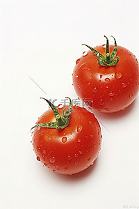 水滴形状背景图片_两半番茄呈现出不同的形状