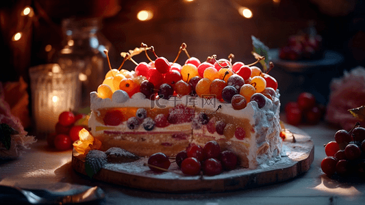甜点水果夹心蛋糕背景