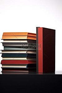 一排书背景图片_几本色彩缤纷的书排成一排，叠在一起