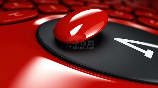 光标点击背景图片_带鼠标手形光标的红色“添加到收藏夹”按钮的 3D 插图