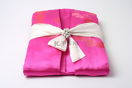 韩国丝绸和服粉色