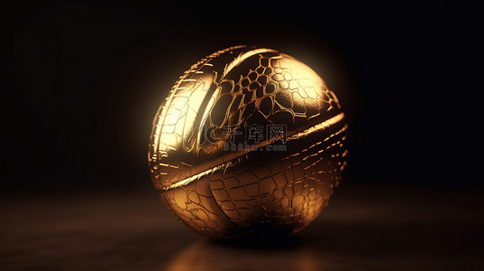 金戈戈logo背景图片_3d 可视化中的金色足球
