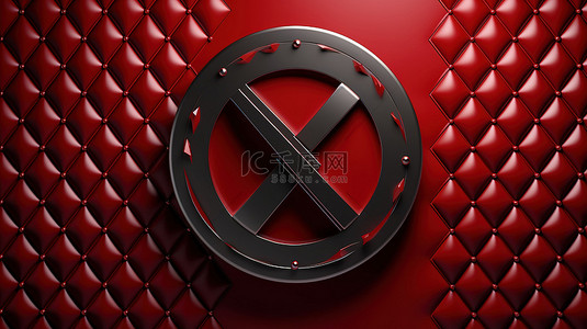 禁止坐船背景图片_表示禁令的红色禁止符号的 3d 渲染