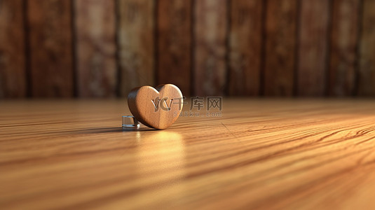 3D 木制爱情徽章令人惊叹的设计