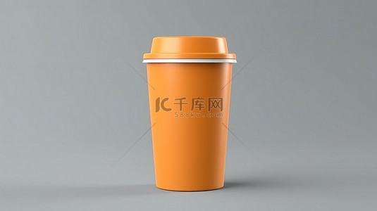 咖啡杯样机的 3d 渲染